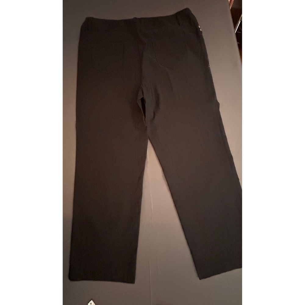 Nanette Lepore Black Gold Hardware Dress Pants XL Stretch‎ Trousers EUC - Picture 2 of 7